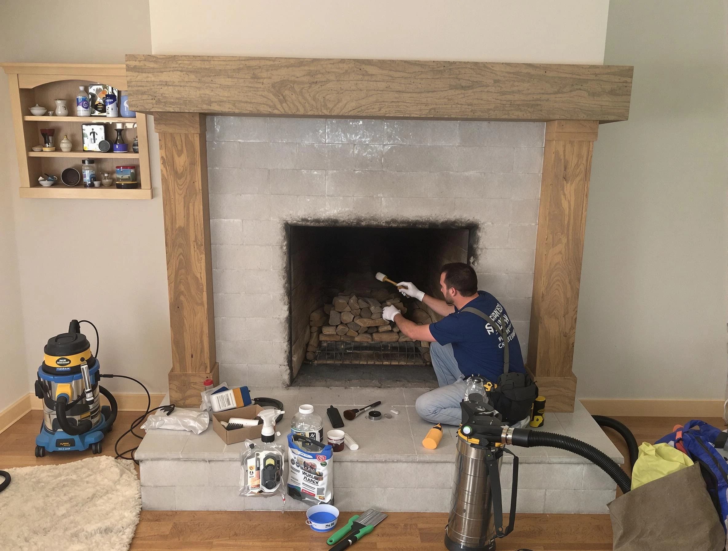 Detailed creosote removal process by Kimberly Chimney Sweep in Kimberly, AL