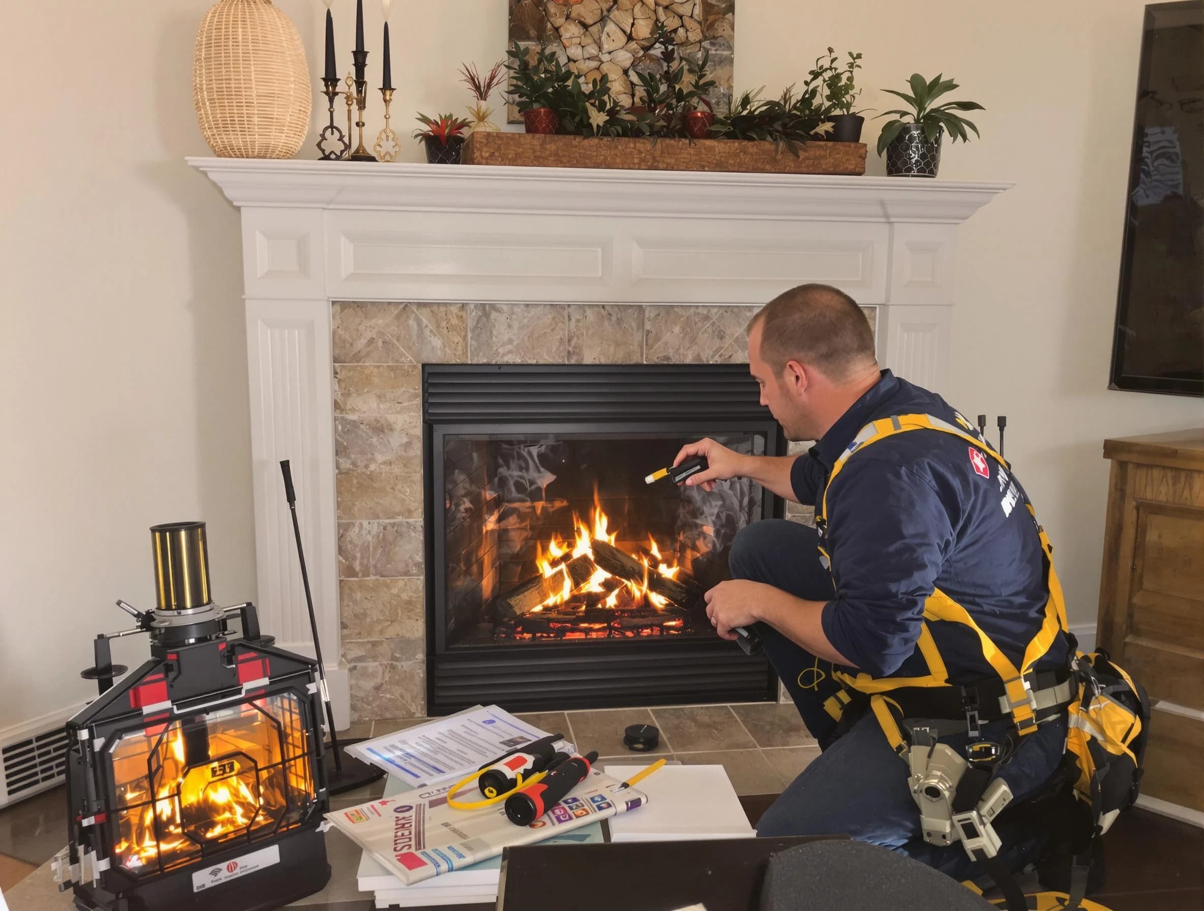 Safety-focused fireplace inspection by Kimberly Chimney Sweep in Kimberly, AL