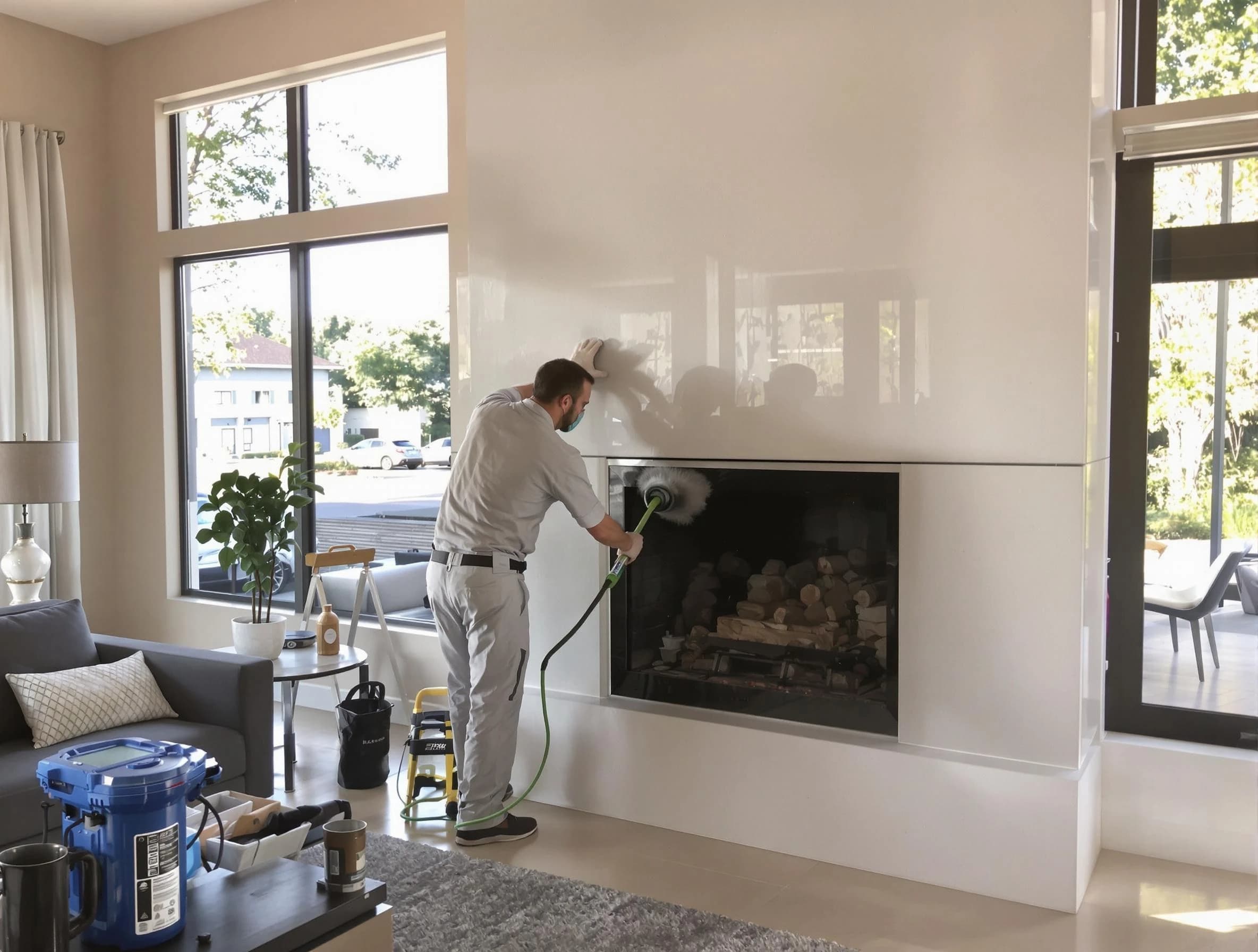 Kimberly Chimney Sweep performing thorough soot removal in Kimberly, AL