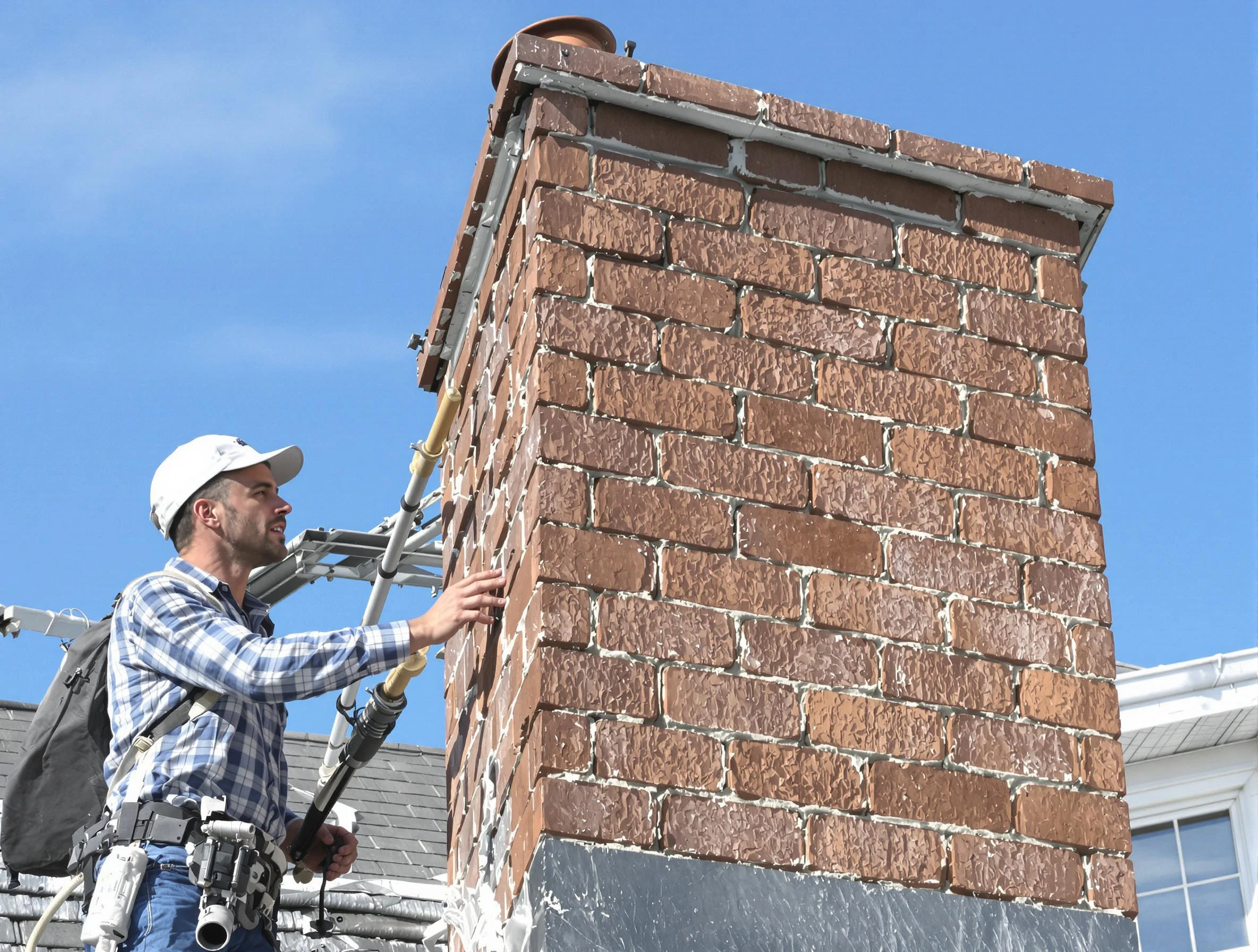 Brickwork for a chimney rebuild by Kimberly Chimney Sweep in Kimberly, AL