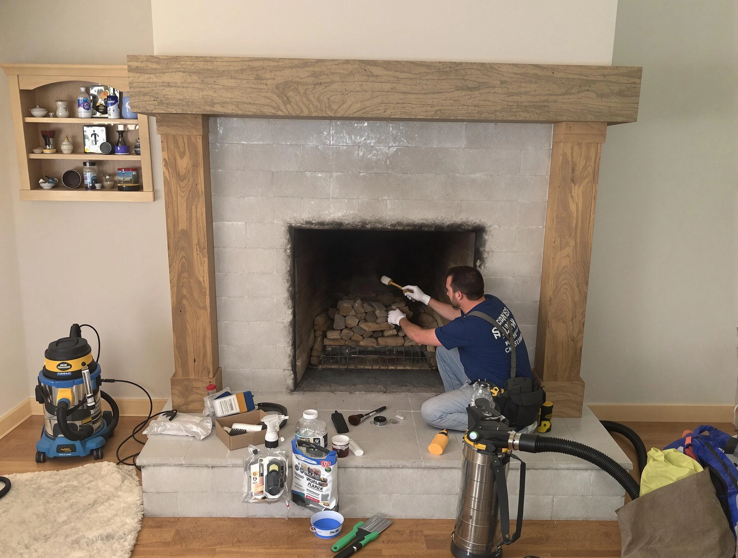 Detailed creosote removal process by Kimberly Chimney Sweep in Kimberly, AL