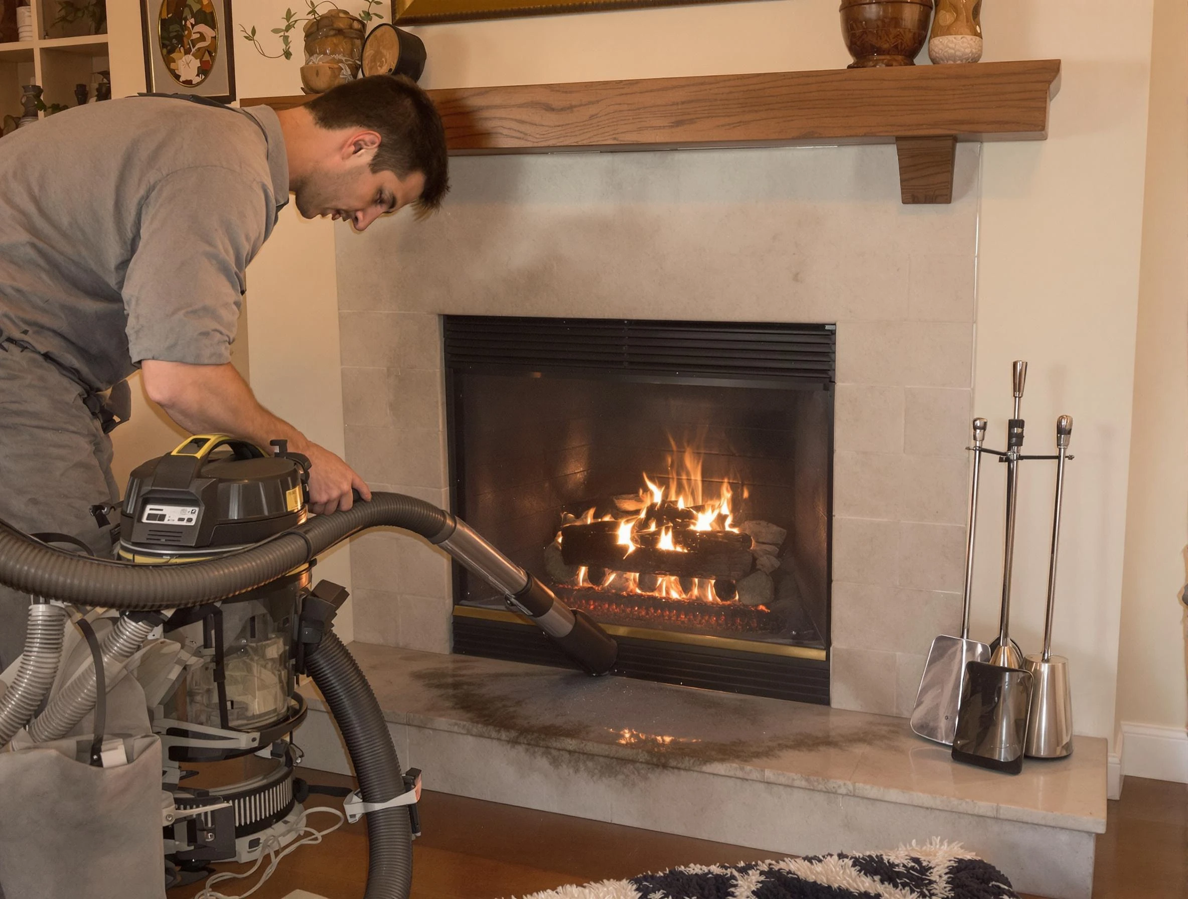 Routine fireplace upkeep by Kimberly Chimney Sweep in Kimberly, AL